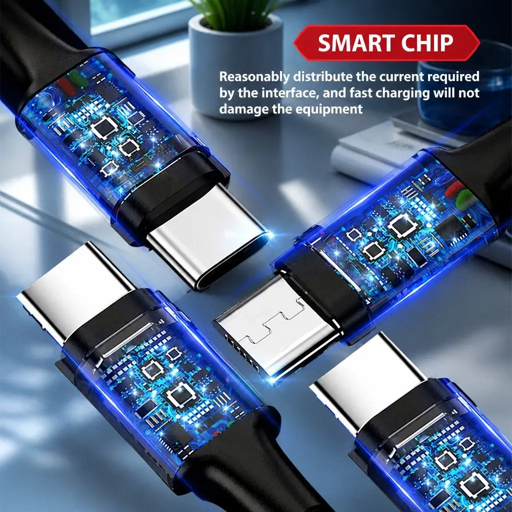 4-in-1 USB Cable for Quick Charging