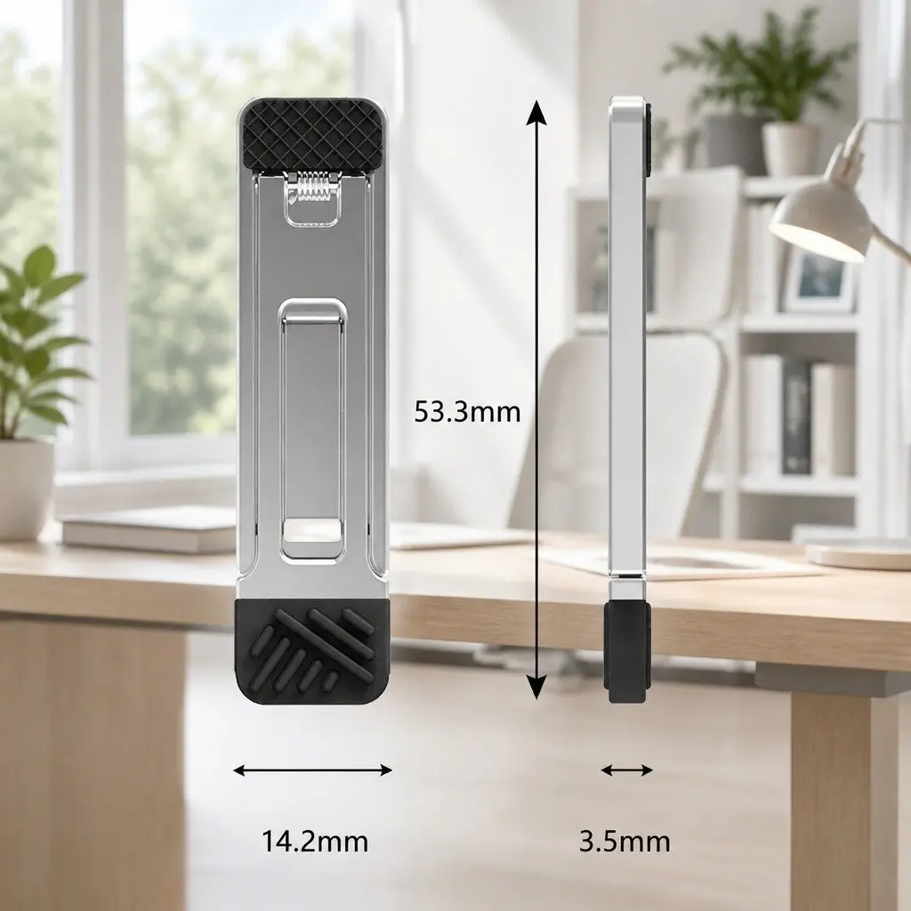 Metal Phone Holder Silver Portable Folding Adjustable Multi-Function