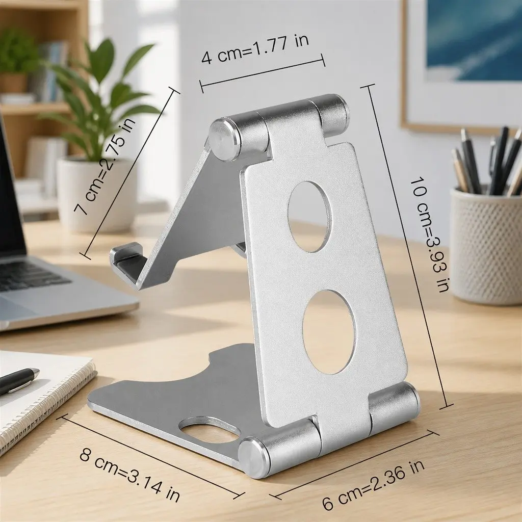 Mobile Phone Holder Rose Gold Adjustable Portable Folding Stand