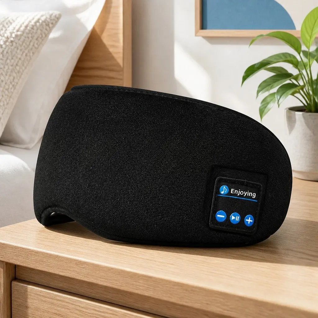 Wireless Bluetooth Stereo Sleep Eye Mask Headphones Music Audio Device