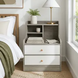 Compact Nordic Bedside Table with Efficient Design