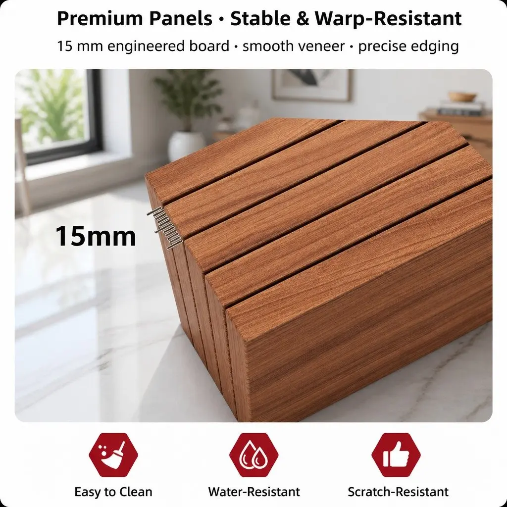 Bedside Table Walnut Wood Grain 47 cm 2 Drawers Tray Top