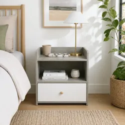 Compact Bedside Table with Practical Storage Features