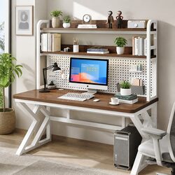 Computer Desk Office Workstation Study Laptop PC Work Table 160x60x170cm