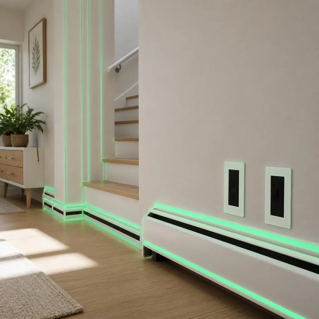 Glow-in-the-Dark Anti-Slip Stair Tread Safety Sticker Fluorescent Green