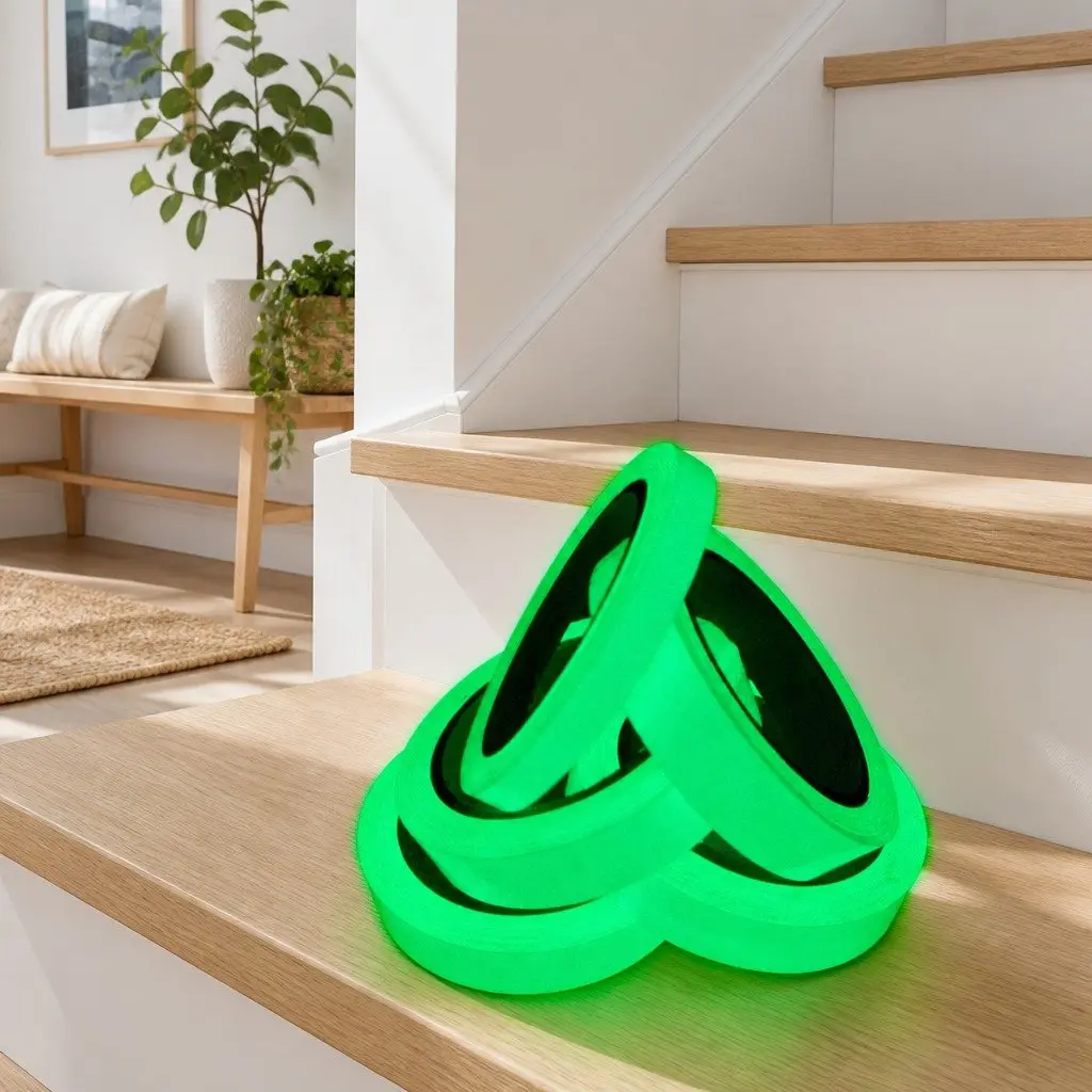 Glow-in-the-Dark Anti-Slip Stair Tread Safety Sticker Fluorescent Green