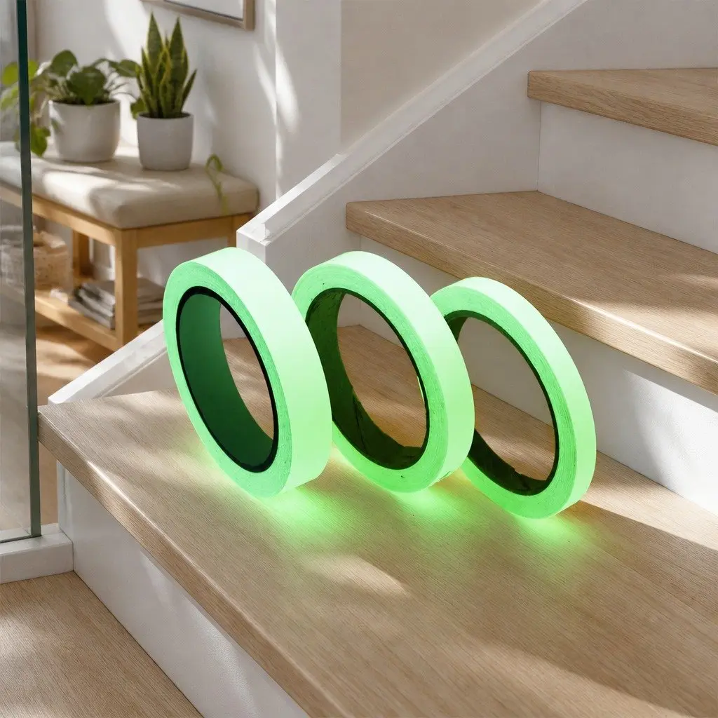 Glow-in-the-Dark Anti-Slip Stair Tread Safety Sticker Fluorescent Green