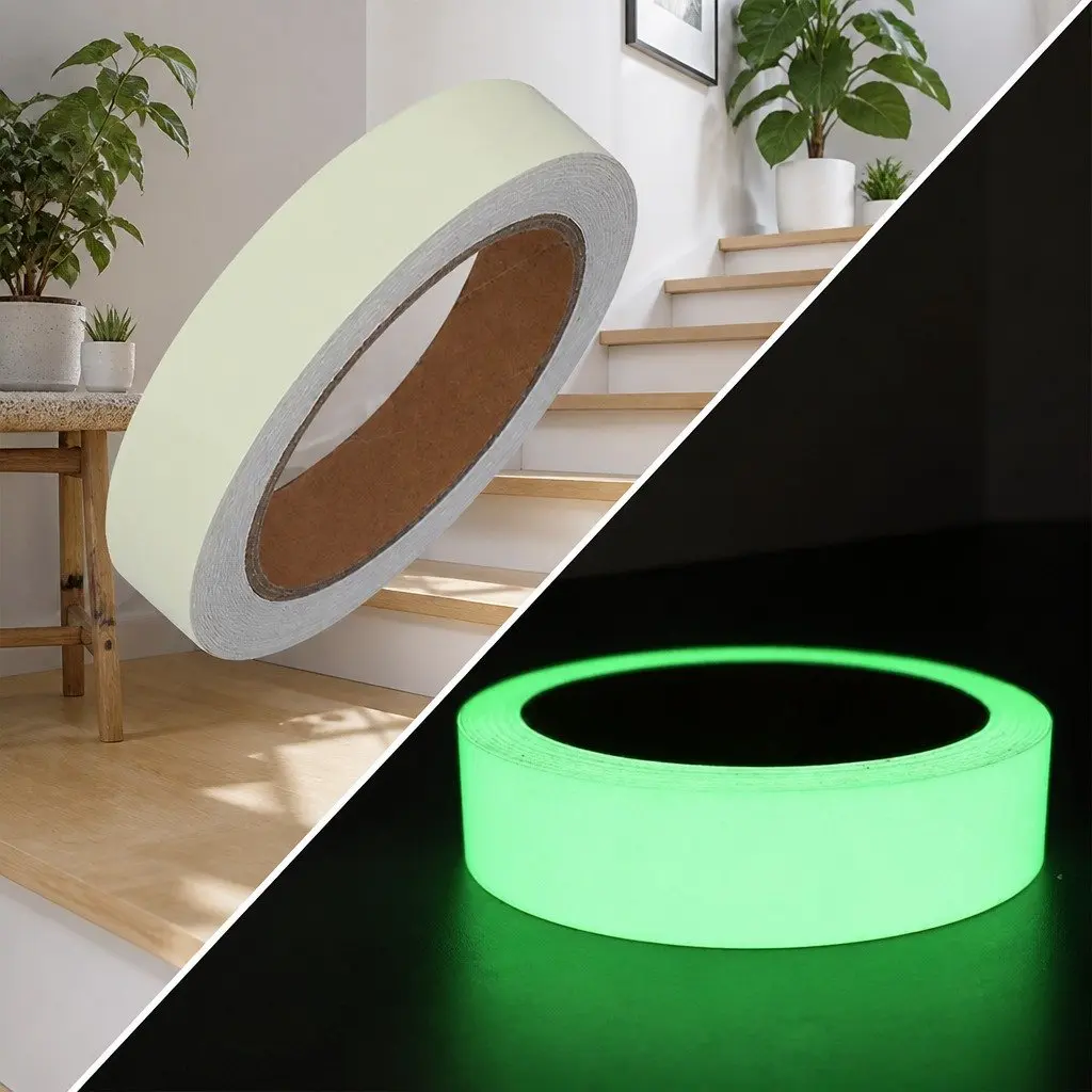Glow-in-the-Dark Anti-Slip Stair Tread Safety Sticker Fluorescent Green