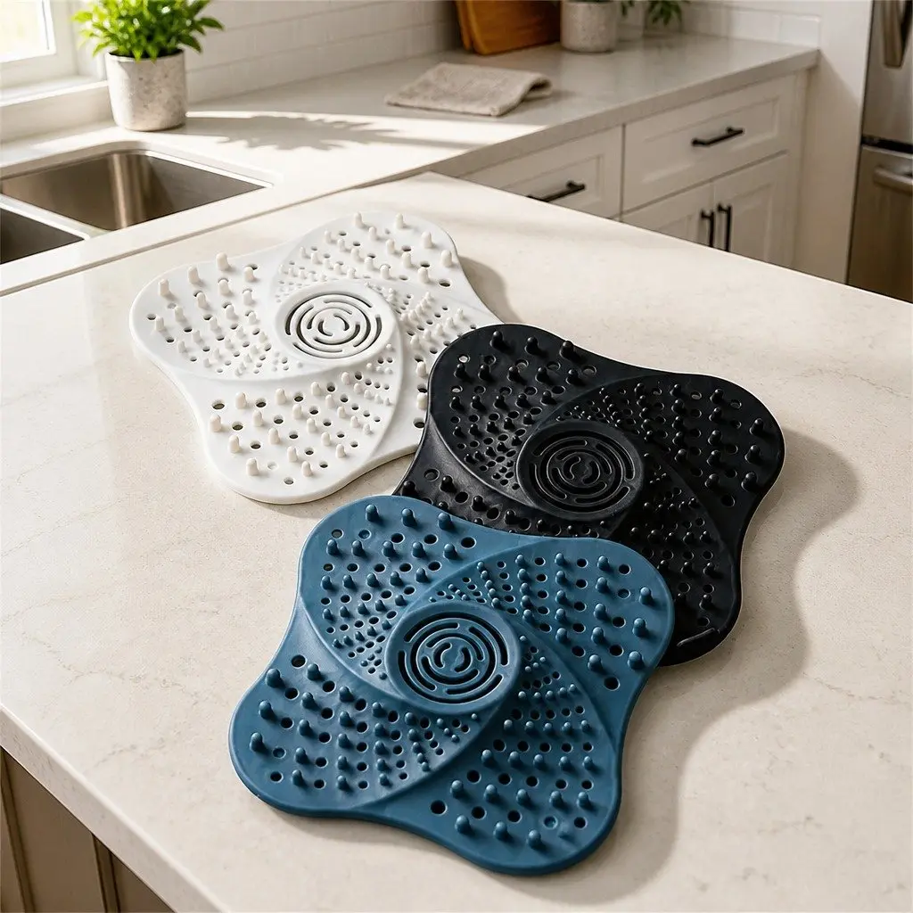 Silicone Drain Cover Black 13cm Odor Proof Anti Blocking Filter for Kitchen Sink Toilet