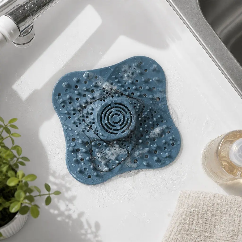 Silicone Drain Cover Black 13cm Odor Proof Anti Blocking Filter for Kitchen Sink Toilet
