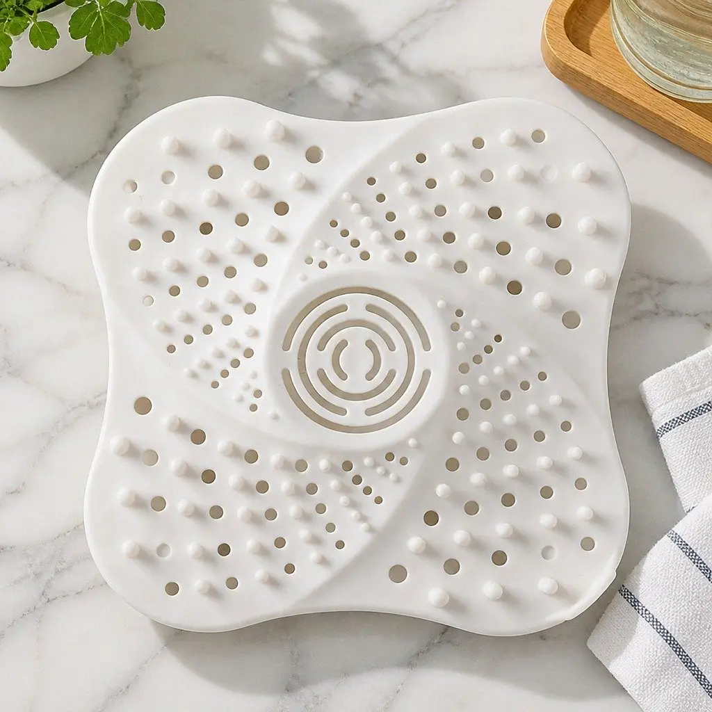 Silicone Drain Cover White 13cm Anti Blocking Odor Proof Kitchen Sink Filter