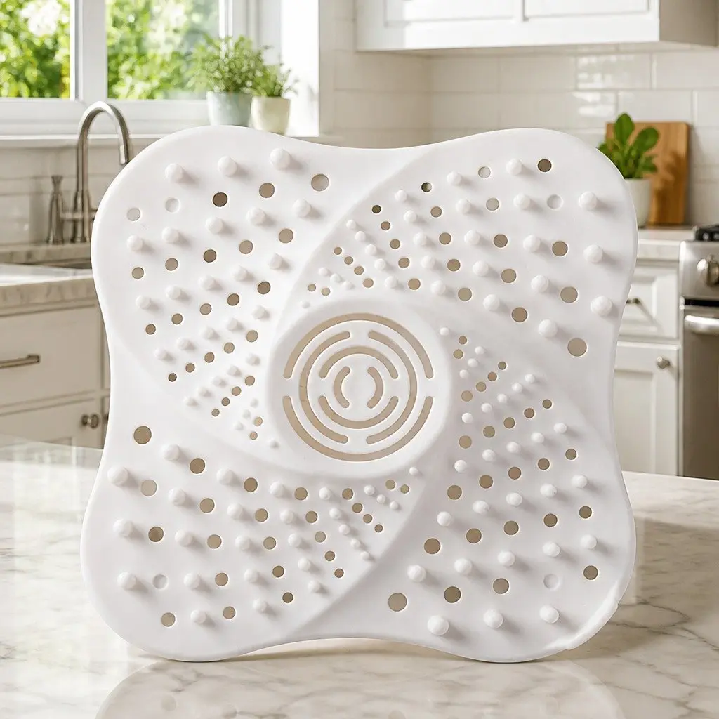 Silicone Drain Cover White 13cm Anti Blocking Odor Proof Kitchen Sink Filter