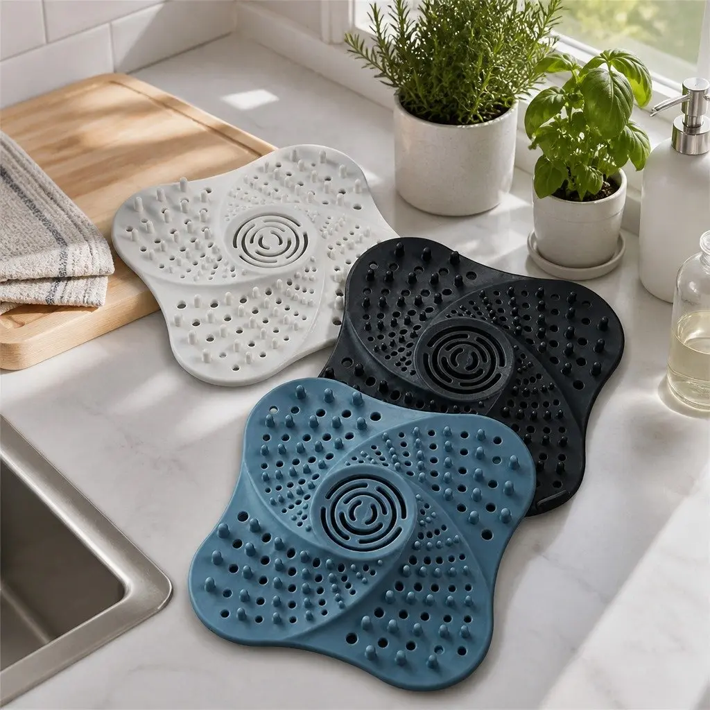 Silicone Drain Cover White 13cm Anti Blocking Odor Proof Kitchen Sink Filter