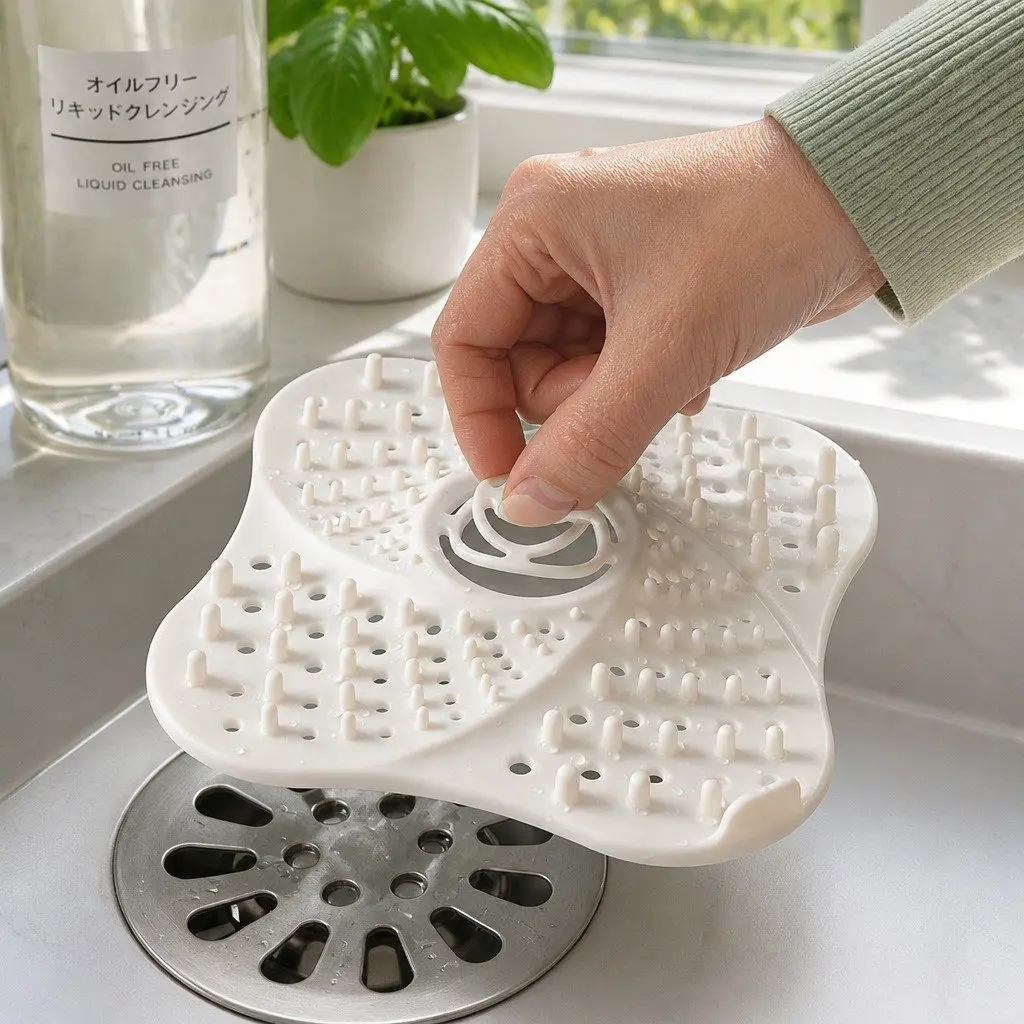 Silicone Drain Cover White 13cm Anti Blocking Odor Proof Kitchen Sink Filter