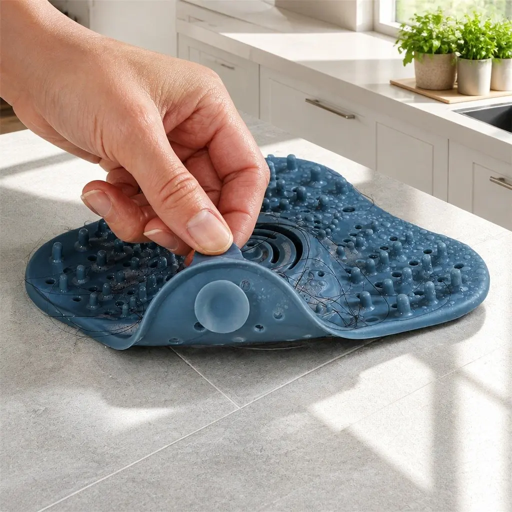 Silicone Drain Cover White 13cm Anti Blocking Odor Proof Kitchen Sink Filter