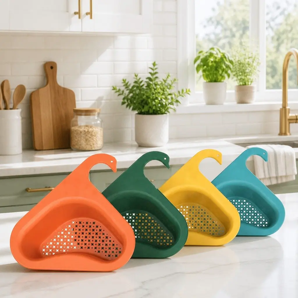 Kitchen Sink Drain Storage Basket Rack Strainer Vegetable Produce Organizer