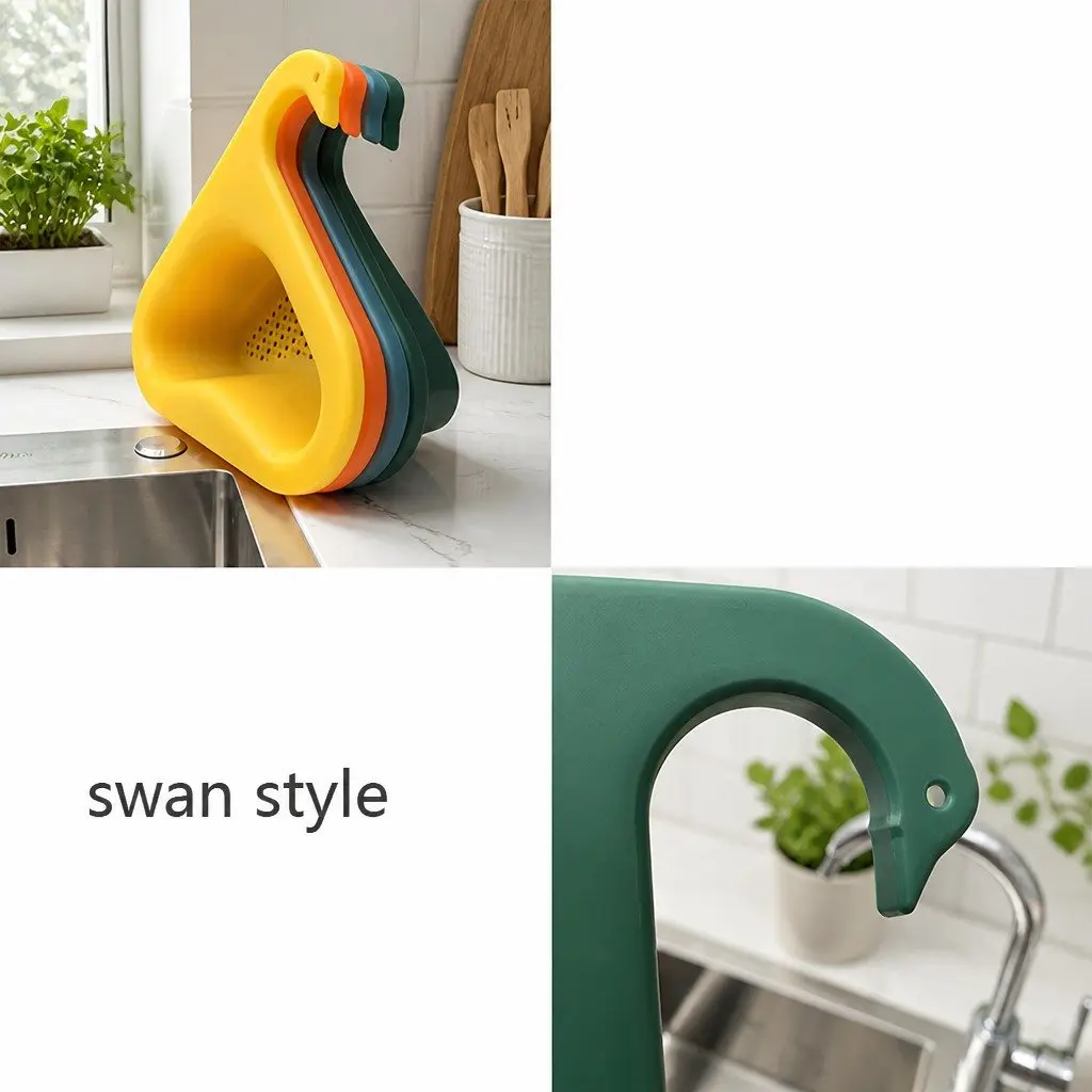 Triangle Kitchen Sink Organizer Storage Basket Rack Drain Strainer Shelf Unit