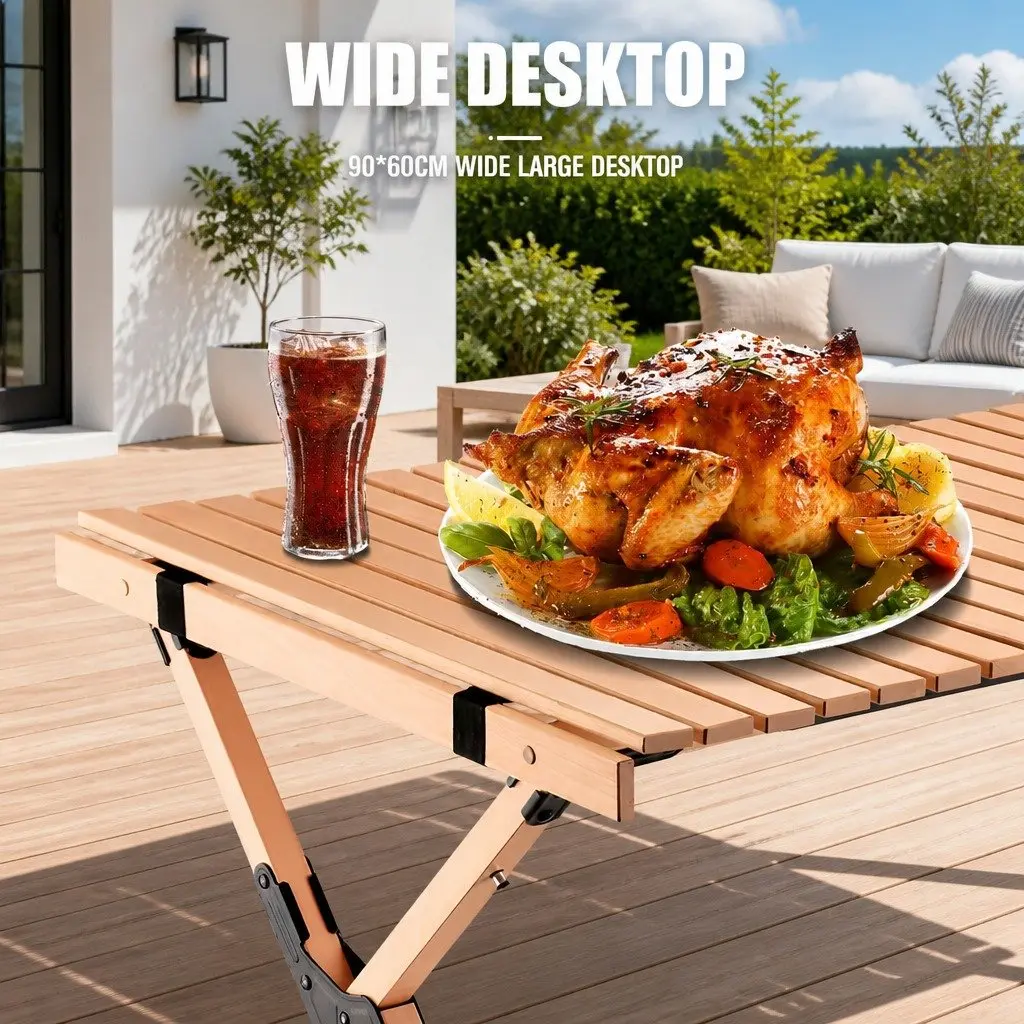 Foldable Camping Table Portable Picnic BBQ Outdoor Garden Furniture 90x60x45cm