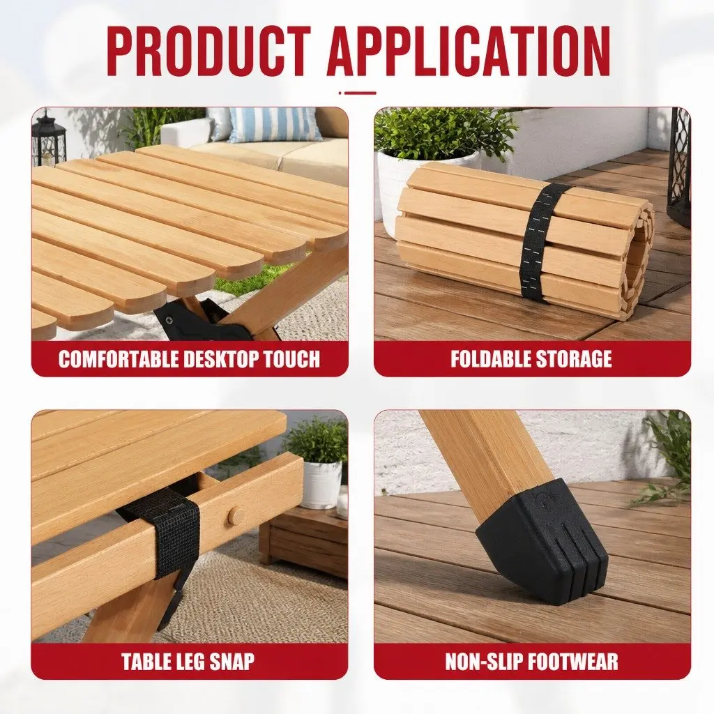 Foldable Camping Table Portable Picnic BBQ Outdoor Garden Furniture 90x60x45cm