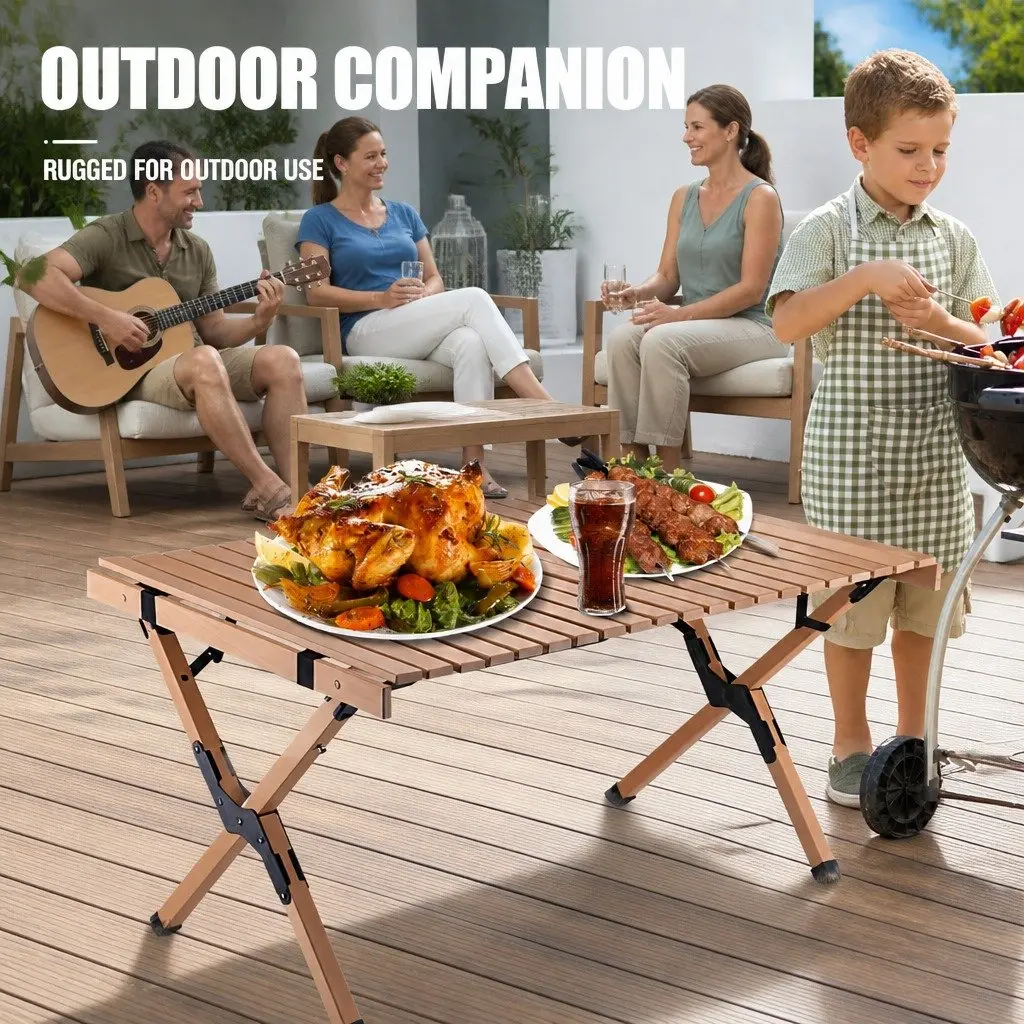 Foldable Camping Table Portable Picnic BBQ Outdoor Garden Furniture 90x60x45cm