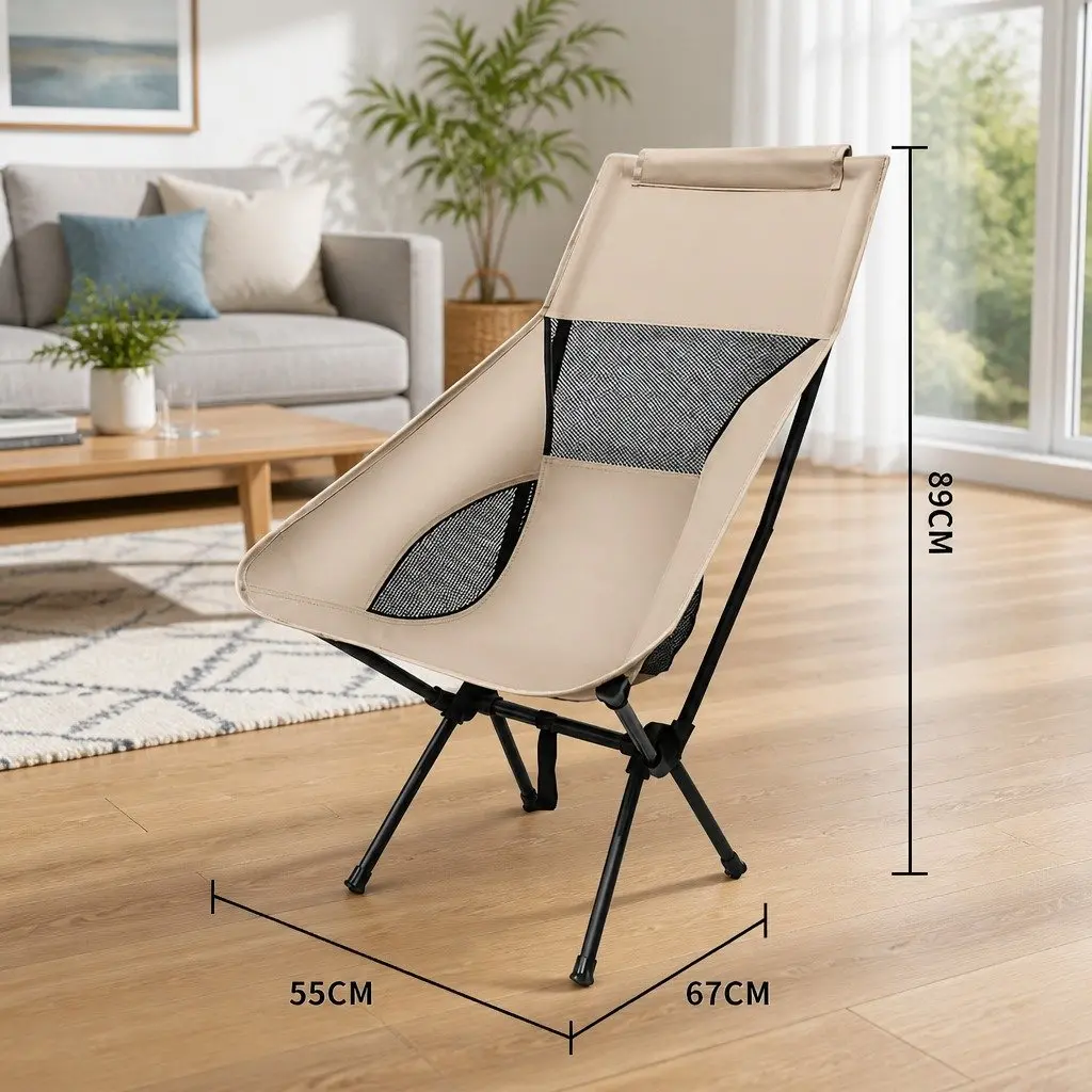 Foldable Moon Chair Lightweight Outdoor Camping Fishing Portable Seat