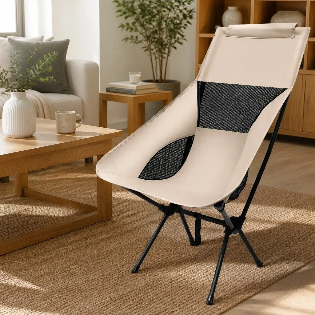 Foldable Moon Chair Lightweight Outdoor Camping Fishing Portable Seat