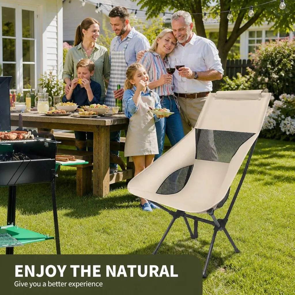 Foldable Moon Chair Lightweight Outdoor Camping Fishing Portable Seat