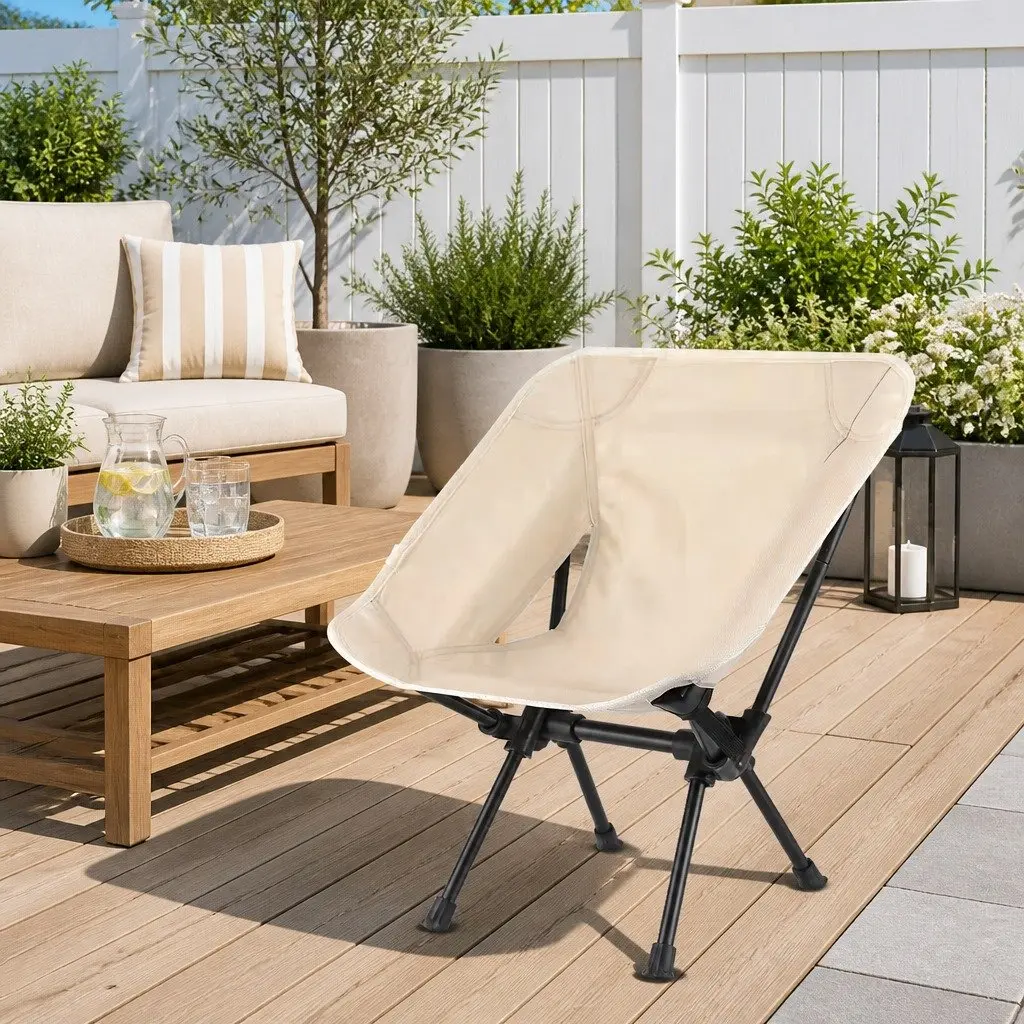 Outdoor Fishing Camping Moon Chair Foldable Portable Lightweight Seat Garden