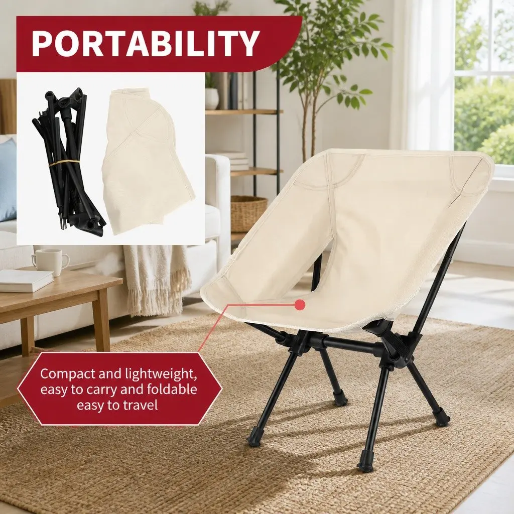 Outdoor Fishing Camping Moon Chair Foldable Portable Lightweight Seat Garden