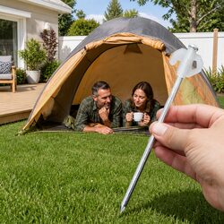 Outdoor Camping Tent Windproof Reinforced Steel Pegs Luminous 20cm Tent Nails
