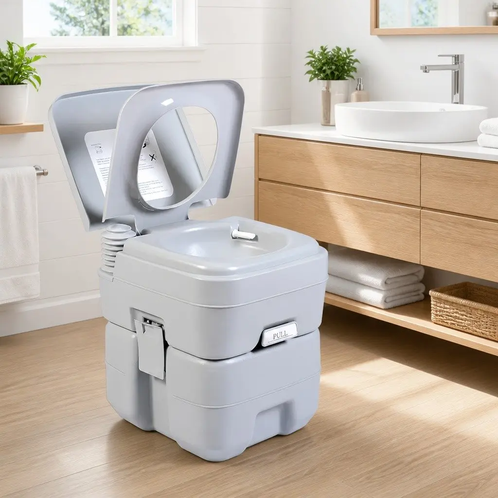 Portable Flushing Toilet for Outdoor Use