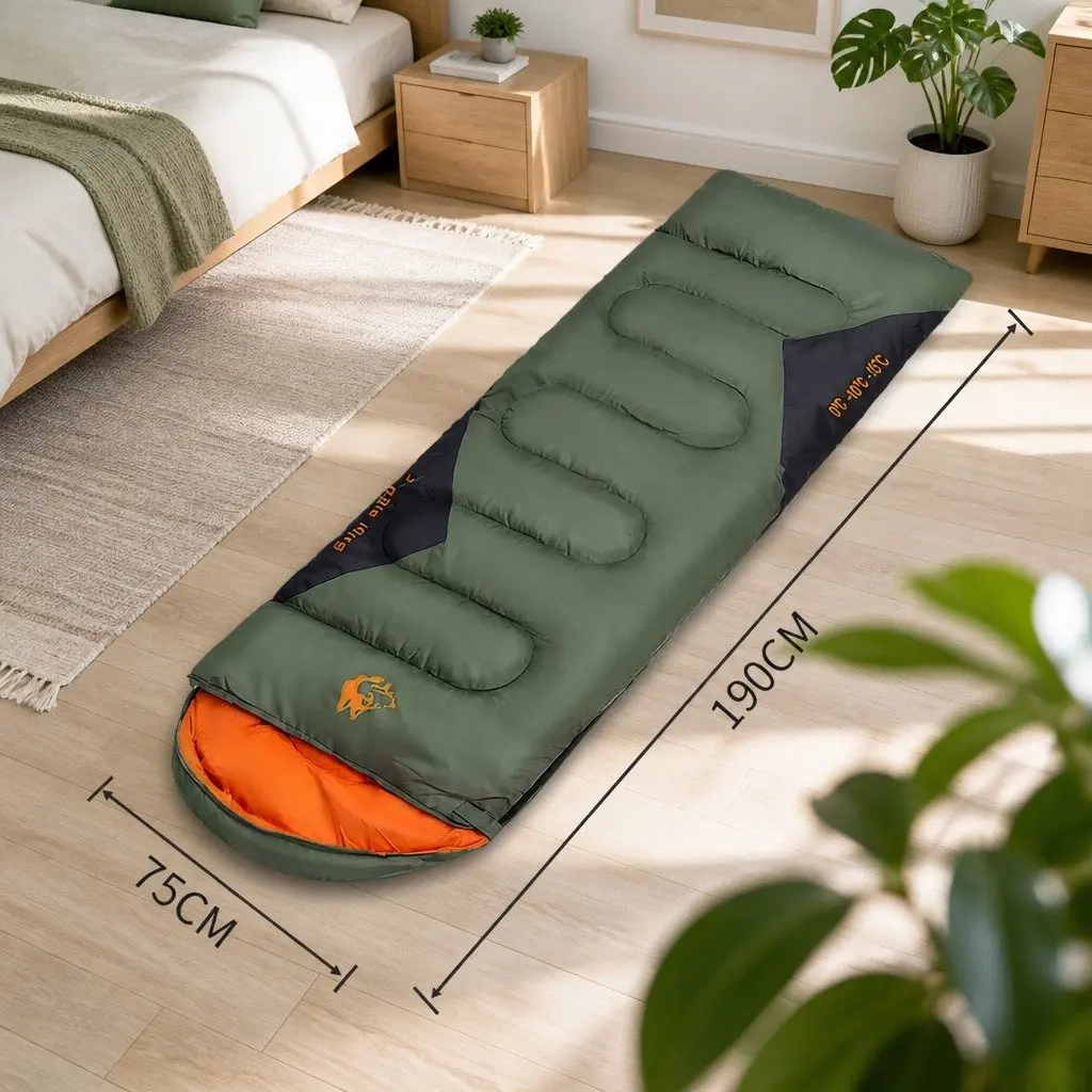 Outdoor Sleeping Bag Waterproof Envelope Rectangular Design Camping Quilt