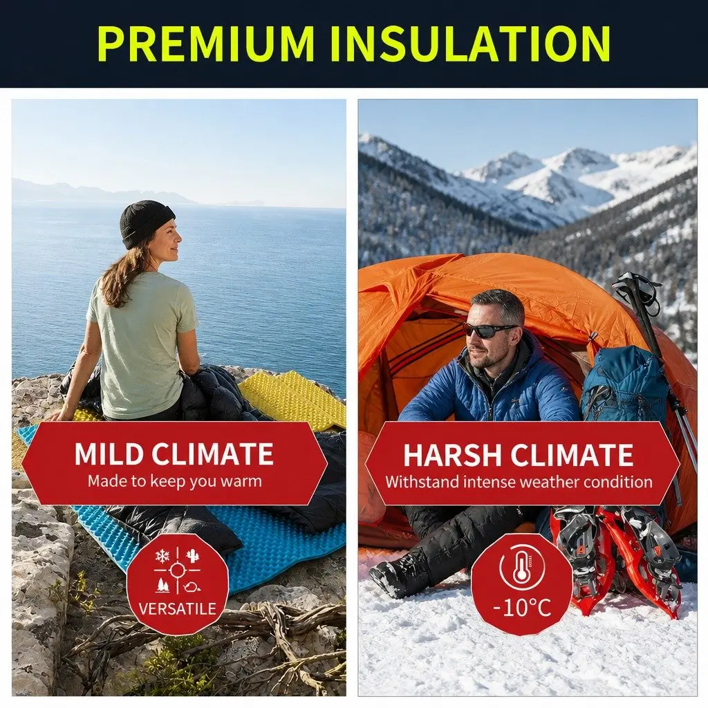 Outdoor Sleeping Bag Waterproof Envelope Rectangular Design Camping Quilt