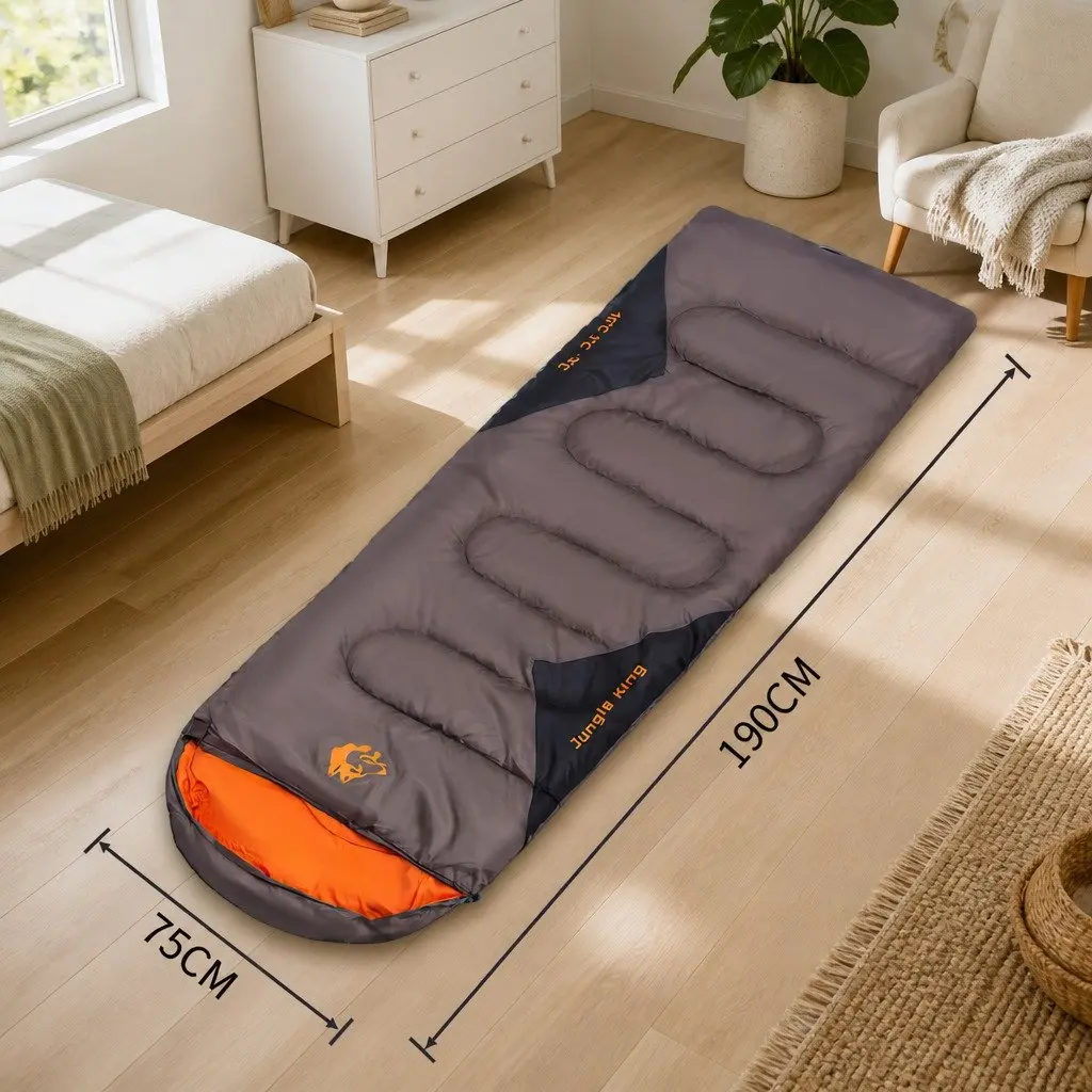 Envelope Sleeping Bag Outdoor Camping Rectangular Waterproof Seasonal Quilt Pad