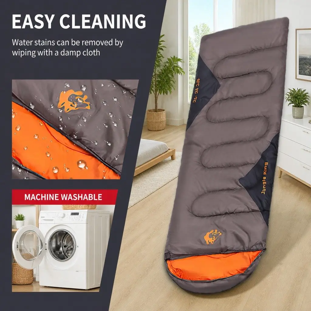 Envelope Sleeping Bag Outdoor Camping Rectangular Waterproof Seasonal Quilt Pad