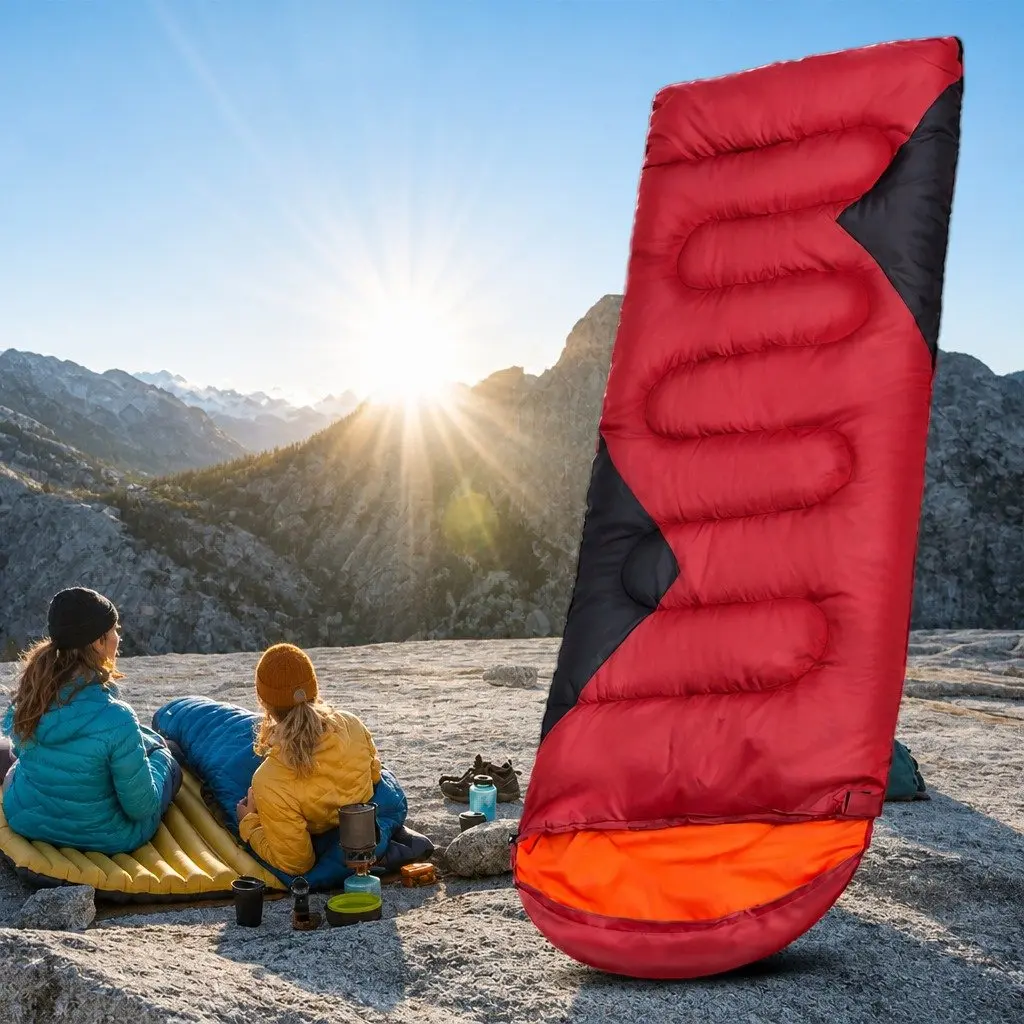 Rectangular Sleeping Bag Envelope Design Outdoor Camping Quilt Waterproof