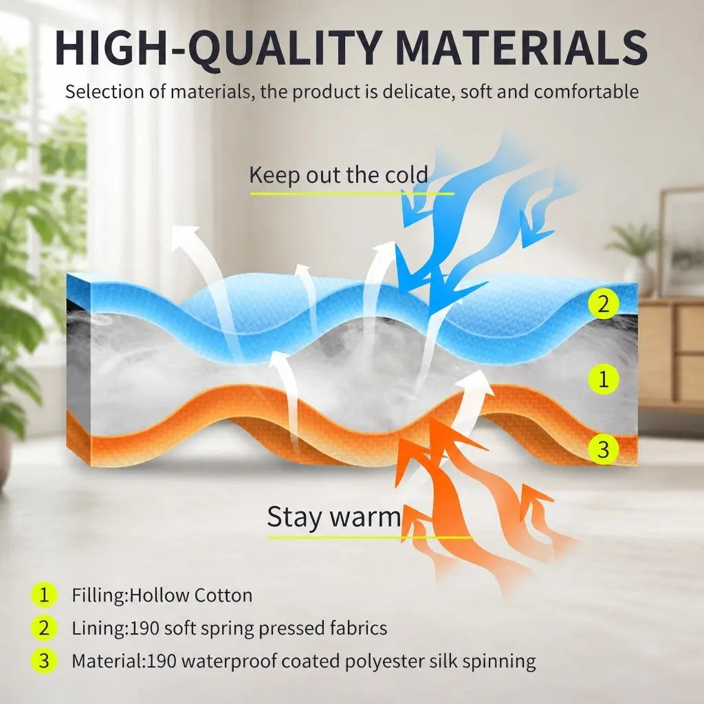 Rectangular Sleeping Bag Envelope Design Outdoor Camping Quilt Waterproof