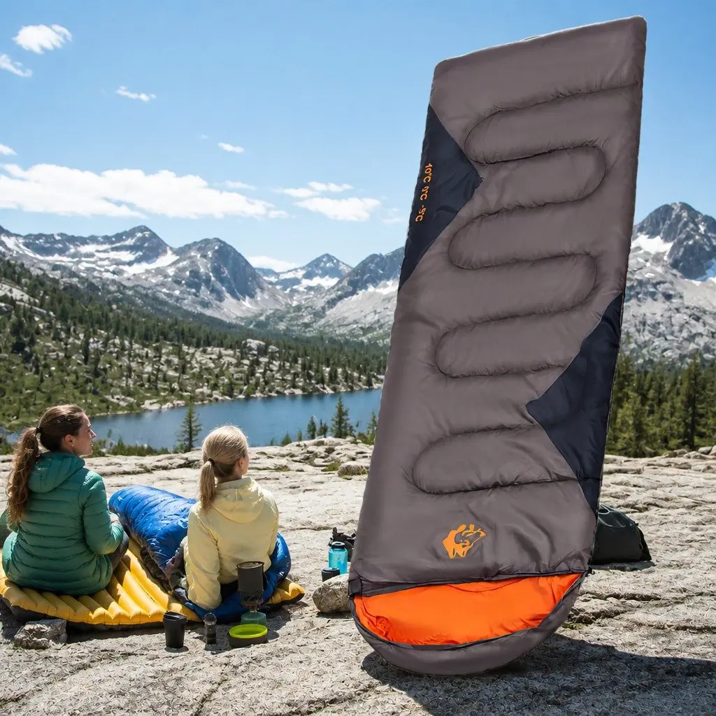 Outdoor Sleeping Bags Waterproof Envelope Design Rectangular Quilts Camping