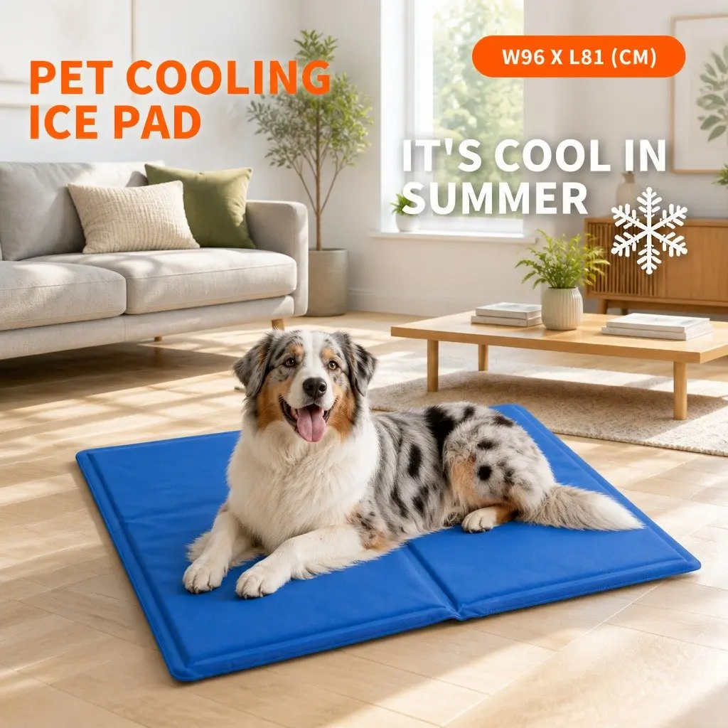 Pet Cooling Cushion Blue XXL Multifunctional Ice Mat for Dogs and Cats