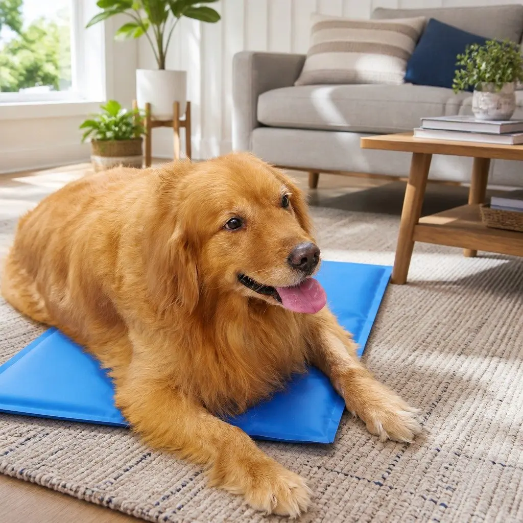 Pet Cooling Cushion Ice Mat Dog Cat Summer Comfort Multi Functional M Size