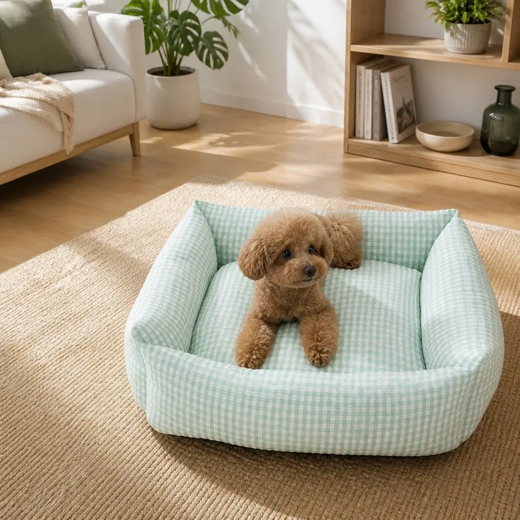 Soft Warm Pet Dog Kennel Bed Rectangle Removable Washable Cushion for Dogs