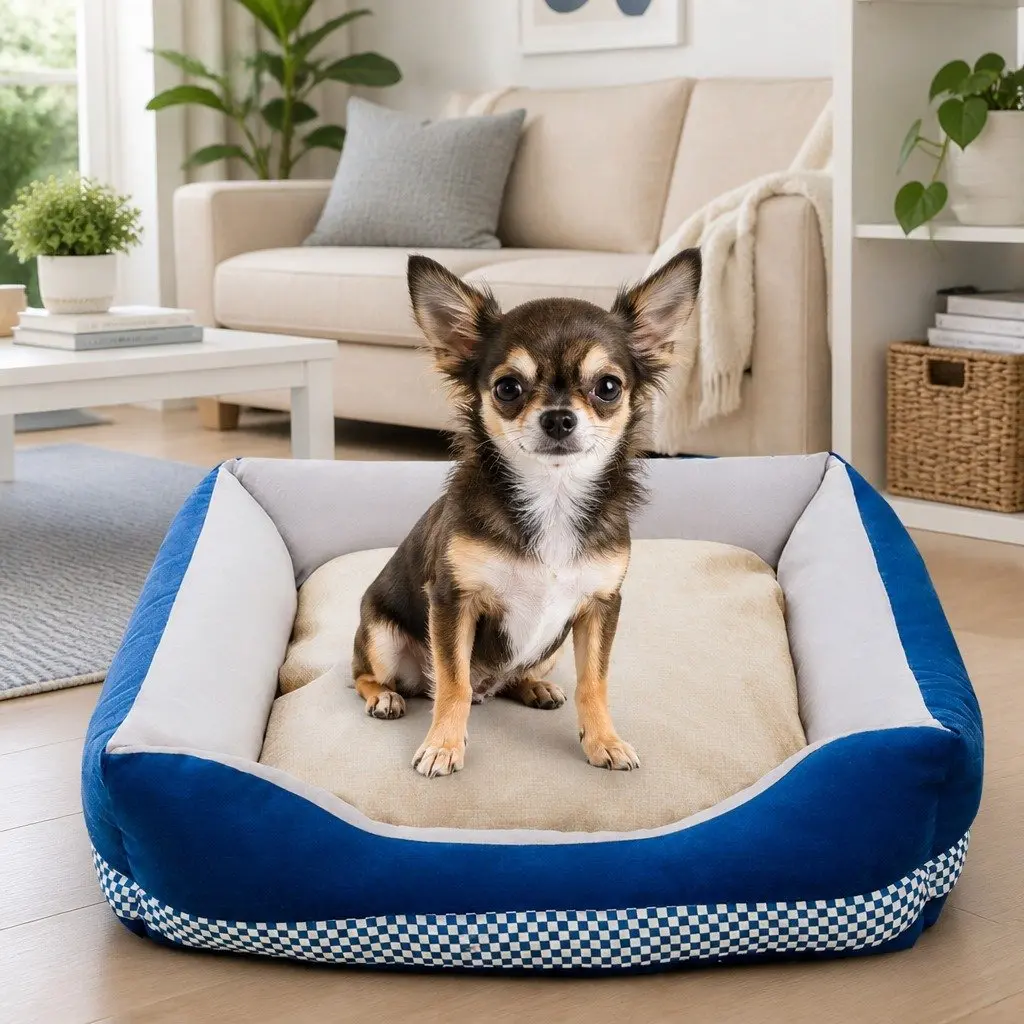 Pet Dog Bed with Removable Inner Cushion Zipper Design Universal Four Seasons