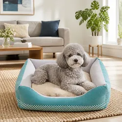 Concise Medium Dog Bed with Washable Features