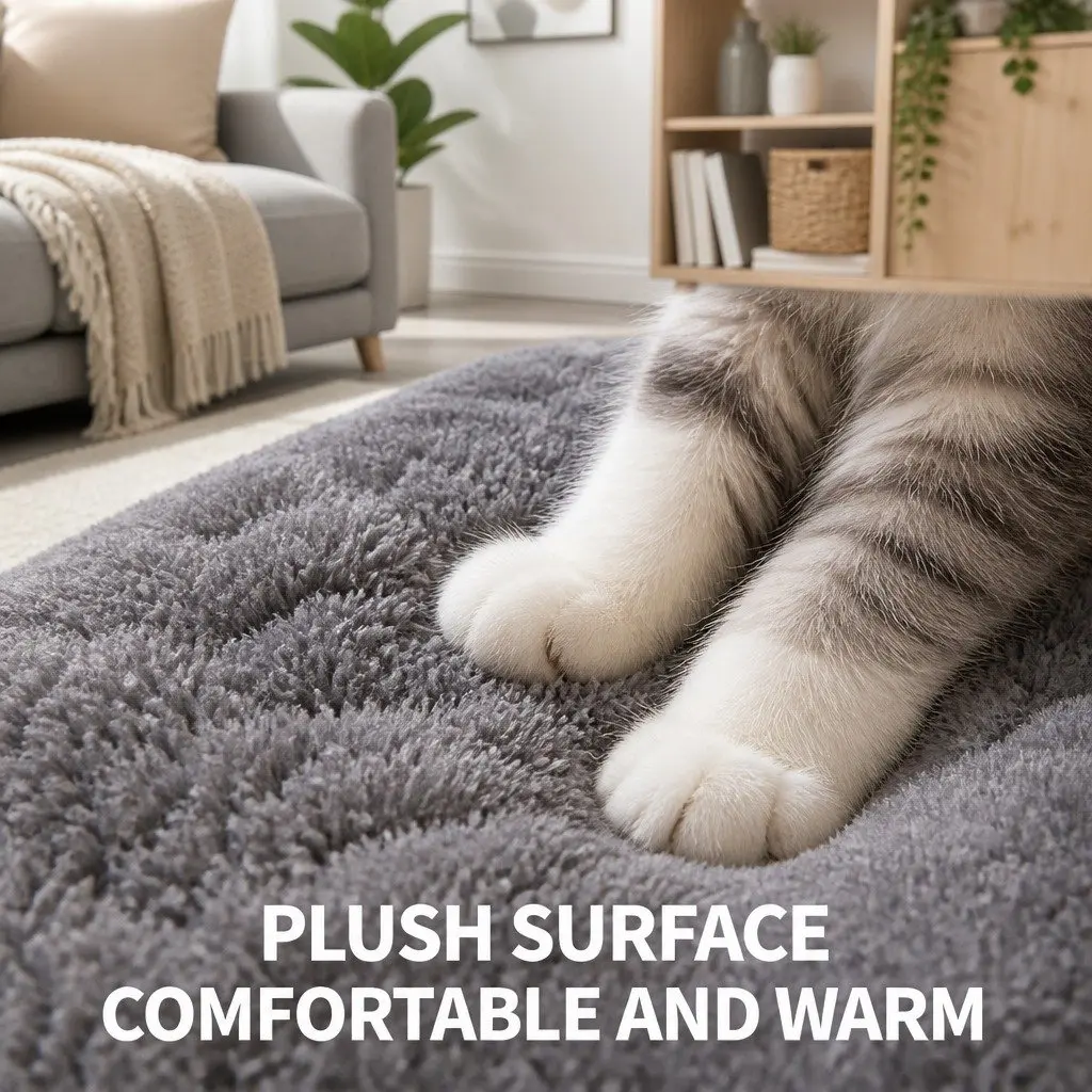 Pet Bed Grey Small Removable Washable Double Roof Soft Warm Shelter Indoor
