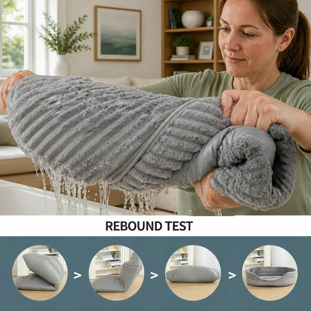 Pet Bed Grey 65x50x20cm Soft Warm Sleeping Sofa Nesting Mat Portable Washable