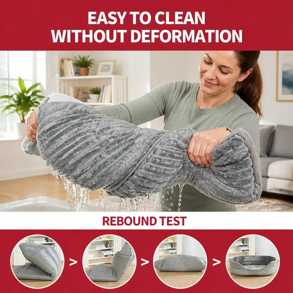 Pet Bed Grey 47x35x17cm Dirt Resistant Quick Rebound