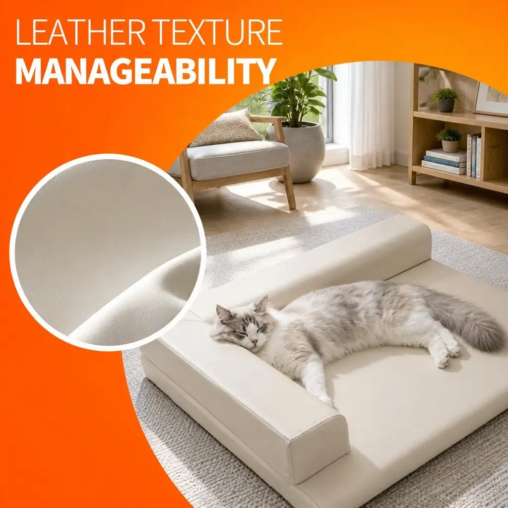 Dog Bed Grey L-Shaped Washable Detachable Zipper Indoor Sleeping Cushion