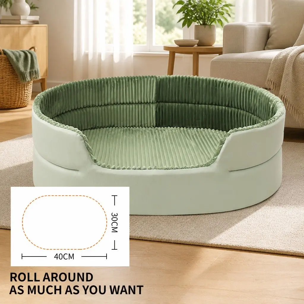 Pet Avocado Semi-Enclosed Bed Large Space Three-Dimensional Design Hideaway