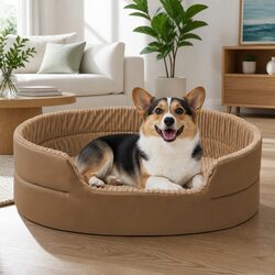 Friendly 3D Khaki Pet Nest: A Warm Haven for Your Pet