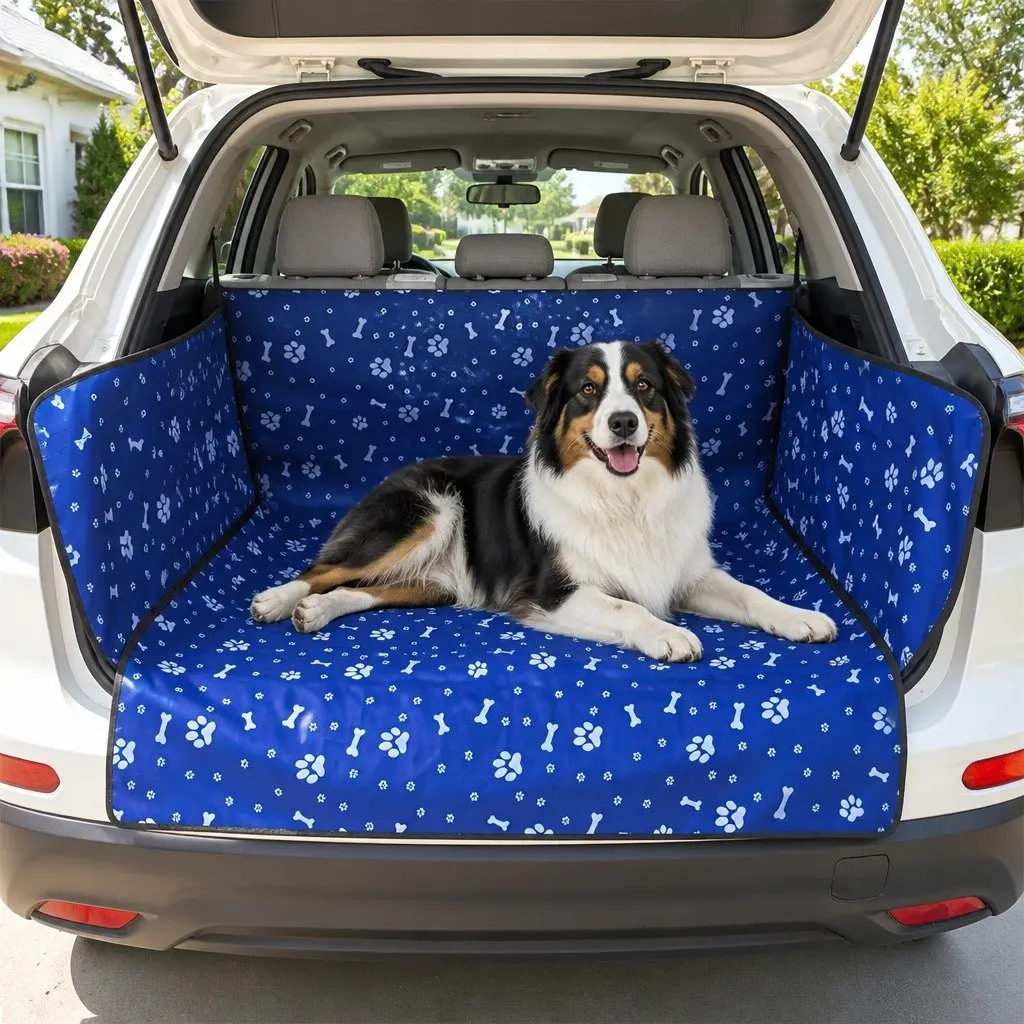 Pet Car Seat Cover Blue Waterproof Nonslip Back Seat Protector Mat